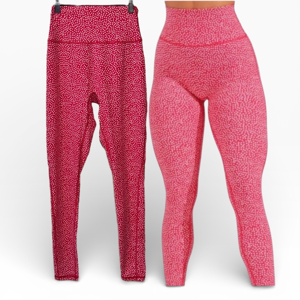 Buffbunny Collection Legacy Salsa Red Bossy Print Leggings Size Small